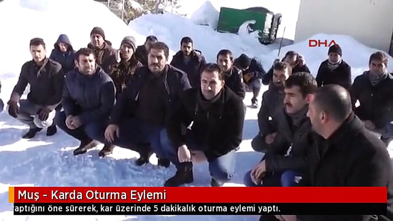 Muş - Karda Oturma Eylemi