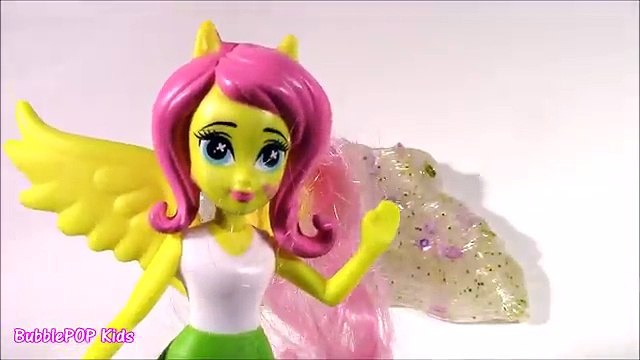 DIY MLP Equestria Girls GLitter SLIME! Make Your own Squishy FLUTTERSHY Putty JAR! Happy Places