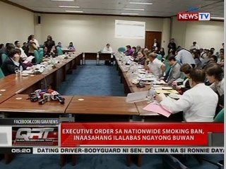 QRT: Executive order sa nationwide smoking ban, inaasahang ilalabas ngayong buwan