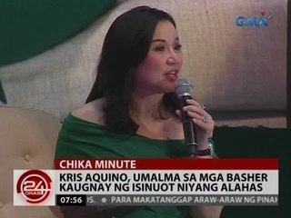 24 Oras: Kris Aquino, umalma sa mga basher kaugnay ng isinuot niyang alahas