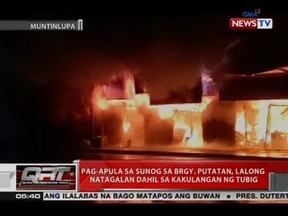QRT: Pag-apula sa sunog sa Brgy. Putatan, lalong natagalan dahil sa kakulangan ng tubig