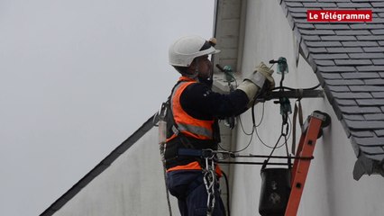 Lannion. Des fils électriques tombés à terre