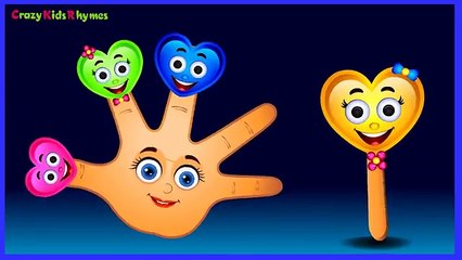 Finger Family Nursery Rhyme Lollipop Heart | Rhymes for Children | Family Finger Song
