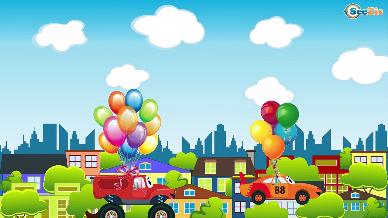 The Red Racing Car & Extreme Race | Emergency Vehicles | Cars & Trucks cartoons for kids