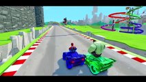 Incy Wincy Spider Nursery Rhyme Song w McQueen Cars Colors Spiderman w Hulk & Venom ! Kids vid
