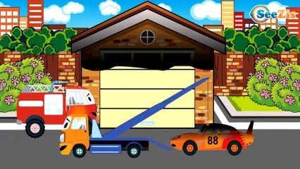 Le Camion de pompier en action pour bébés Jeu d'assemblage | Voitures de construction Pour Enfants