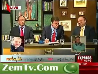 Hassan Nisar drunk and totally out in a live show