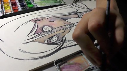 Du hast da ne Milchstraße im Haar - Aquarell Galaxie-jAtOJI6taK4