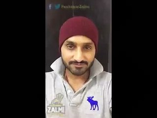 Harbhajan singh supporting Peshawar Zalmi