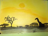 Como desenhar uma paisagem simples com Giraffe, Come disegnare un paesaggio semplice con Giraffe