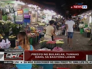 QRT: Presyo ng bulaklak, tumaas dahil sa bagyong Lawin