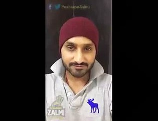 Harbhajan singh supporting Peshawar Zalmi