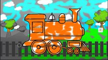 The Color Train Song | Learn Colors | Learn Colors with the Little Baby Train Coloring Page for Kids