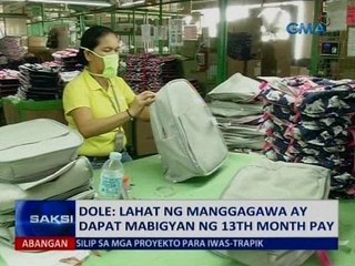 SAKSI: 50% ng mga kasambahay sa bansa, 'do nabibigyan ng 13th month pay