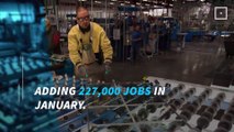 US economy adds 227,000 jobs in January