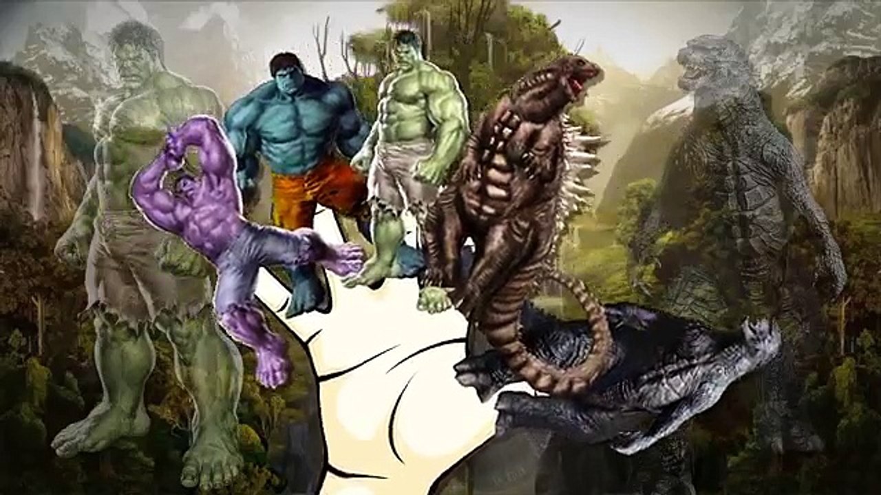 Finger Family Children Nursery Rhymes Godzilla Vs Hulk Cartoons For Children | Finger Family Rhymes
