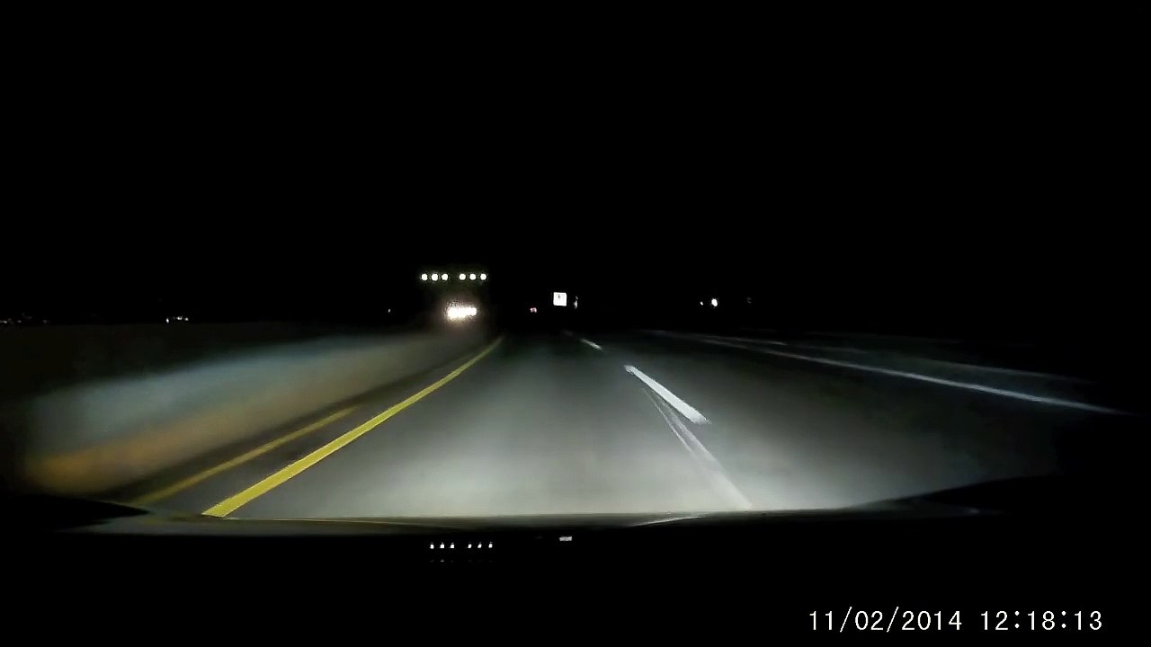 Late night Suspicious roadblock dash cam