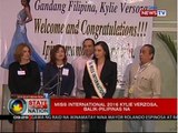 SONA: Miss International 2016 Kylie Verzosa, balik-Pilipinas na