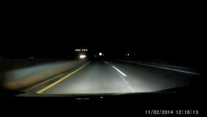Late night Suspicious roadblock dash cam