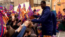 La visita del FC Barcelona Lassa a l'escola Maristes de Sants