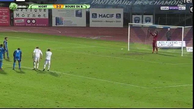 Jimmy Roye Penalty Goal HD - Niort 3-2 Bourg Peronnas 03.02.2017
