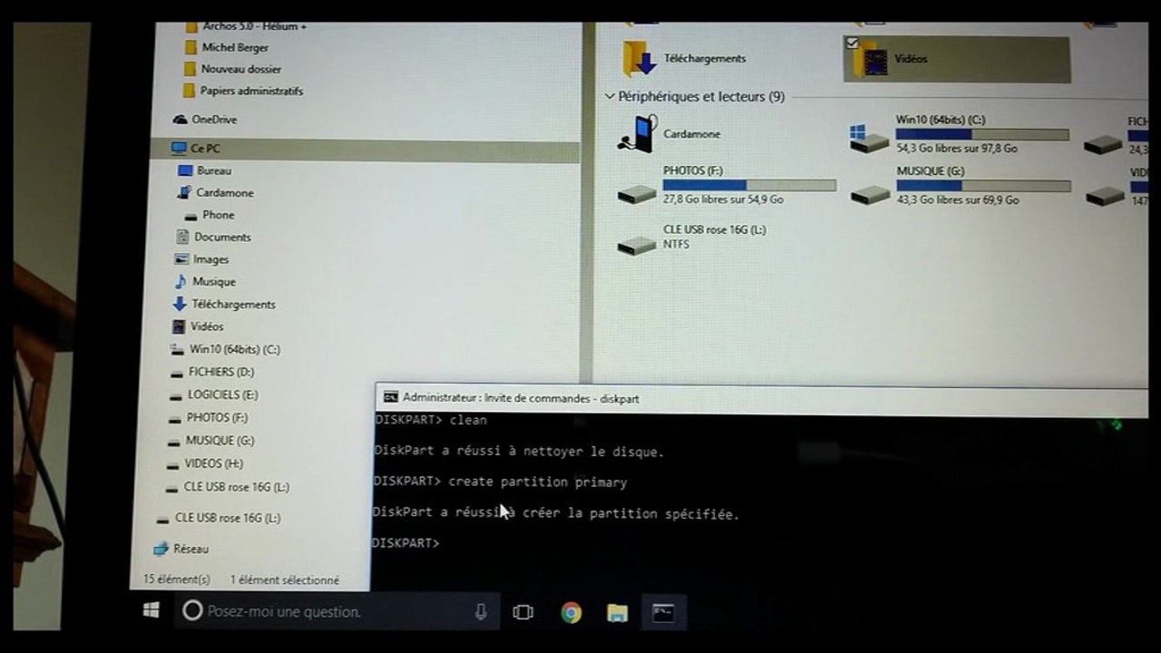 réparer une carte SD ou une clé USB