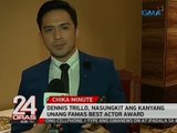 24 Oras: Dennis Trillo, nasungkit ang kanyang unang FAMAS Best Actor Award