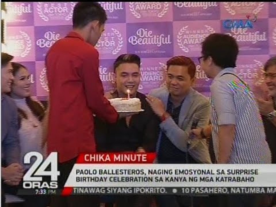 Paolo Ballesteros, naging emosyonal sa surprise birthday celebration sa kanya ng mga katrabaho