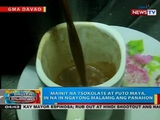 Mainit na tsokolate at puto maya, in na in ngayong malamig ang panahon