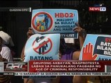 Grupong akbayan, nagprotesta laban sa panukalang pagbaba ng age of criminal responsibility