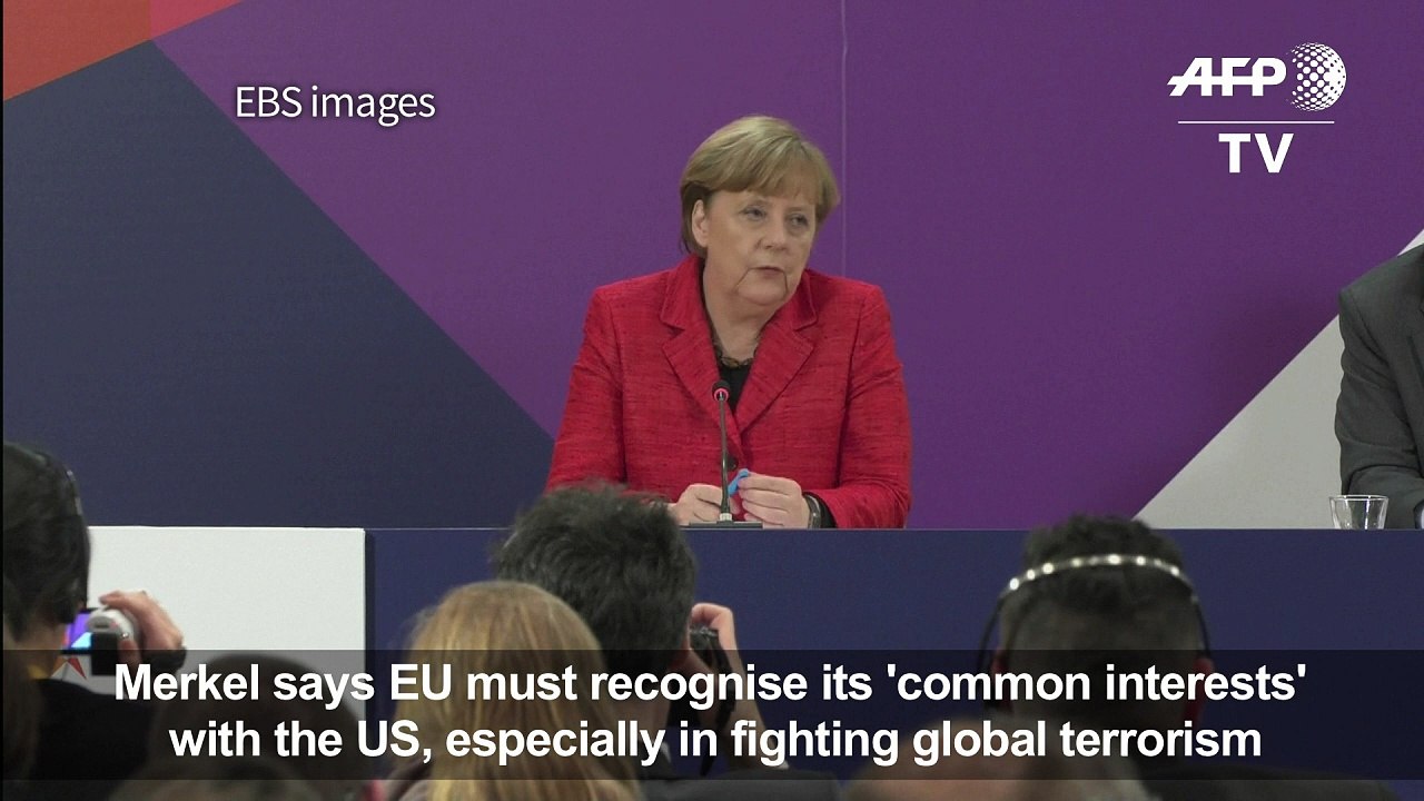 EU must recognise its common interests with US, says Merkel