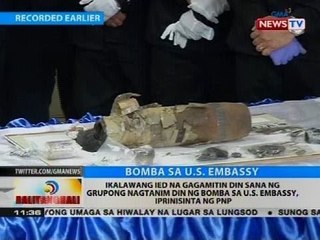 Ikalawang IED na gagamitin din sana ng grupong nagtanim din ng bomba sa U.S. Embassy, iprinisinta