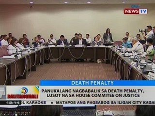 Panukalang nagbabalik sa death penalty, lusot na sa House Committee on Justice