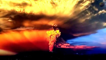 Извержение вулкана Очень зрелищно