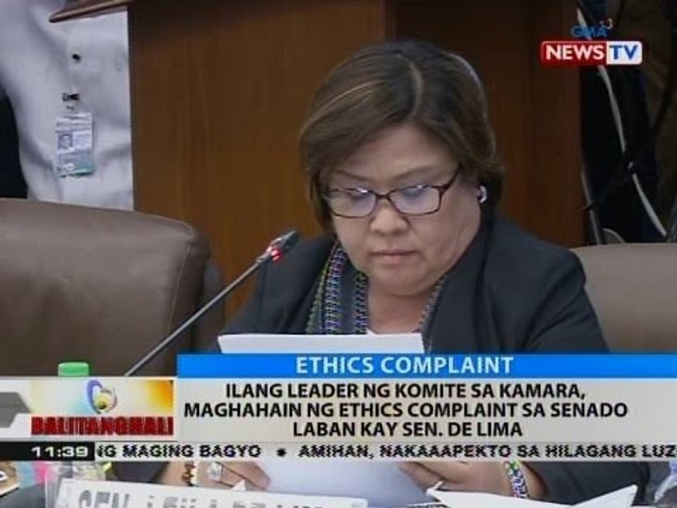 BT: Ilan leader ng komite sa Kamara, maghahain ng ethics complaint sa Senado laban kay Sen. De Lima