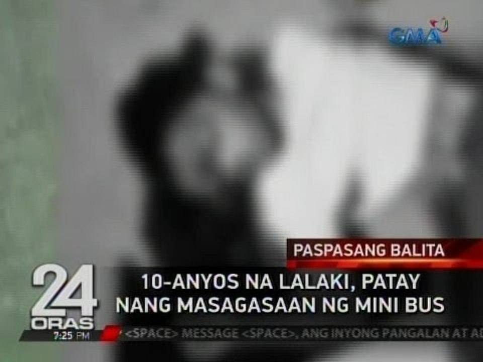 24 Oras: 10-anyos na lalaki, patay nang masagasaan ng mini bus