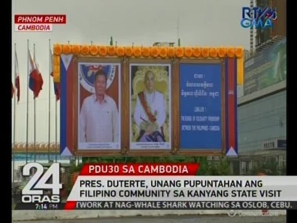 24 Oras: Pres. Duterte, unang pupuntahan ang Filipino community sa kanyang state visit