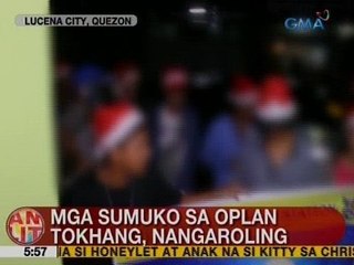UB: Mga sumuko sa Oplan Tokhang, nangaroling sa Lucena City, Quezon