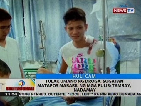 Tulak umano, sugatan matapos mabaril ng mga pulis; tambay, nadamay