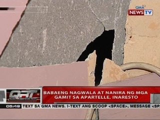 QRT: Babaeng nagwala at nanira ng mga gamit sa apartelle, inaresto