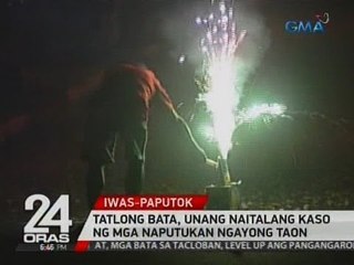 Tatlong bata, unang naitalang kaso ng mga naputukan ngayong taon