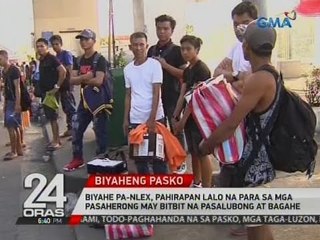 Biyahe pa-NLEX, pahirapan lalo na para sa mga pasaherong may bitbit na pasalubong at bagahe