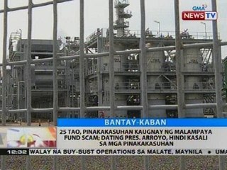 BT: 25 tao, pinakakasuhan kaugnay ng Malampaya fund scam