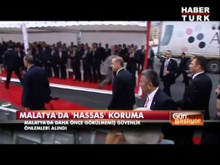 Malatya'da Başbakan'a 'hassas' koruma
