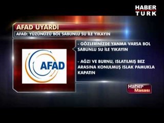 AFAD'dan kimyasal uyarısı