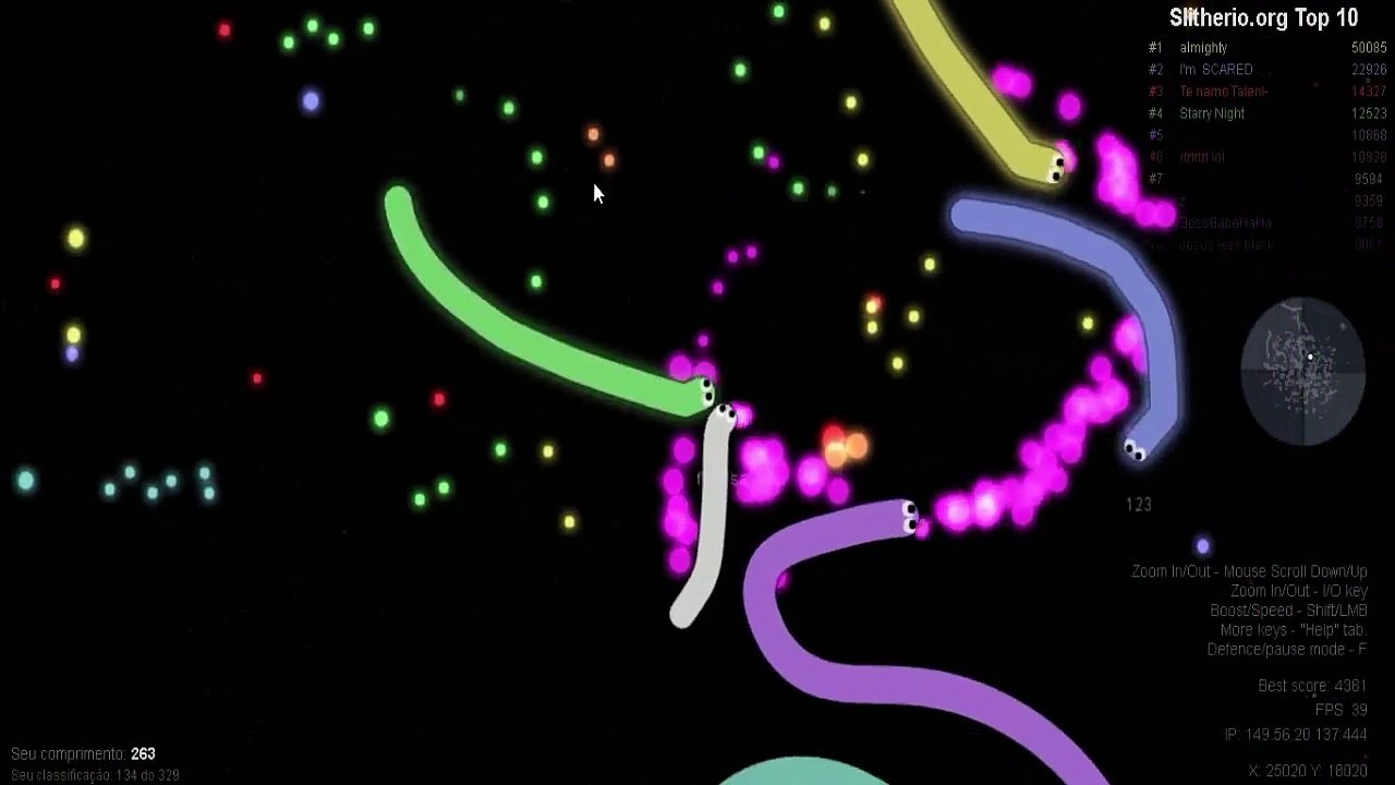 Slither.io Parecem uma Tuia de Zumbi Namoral!!