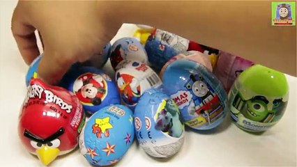 20 Surprise Eggs Ep.7 Angry Birds Monsters Cars Thomas and Friends Spider-man Disney Princess Kinder
