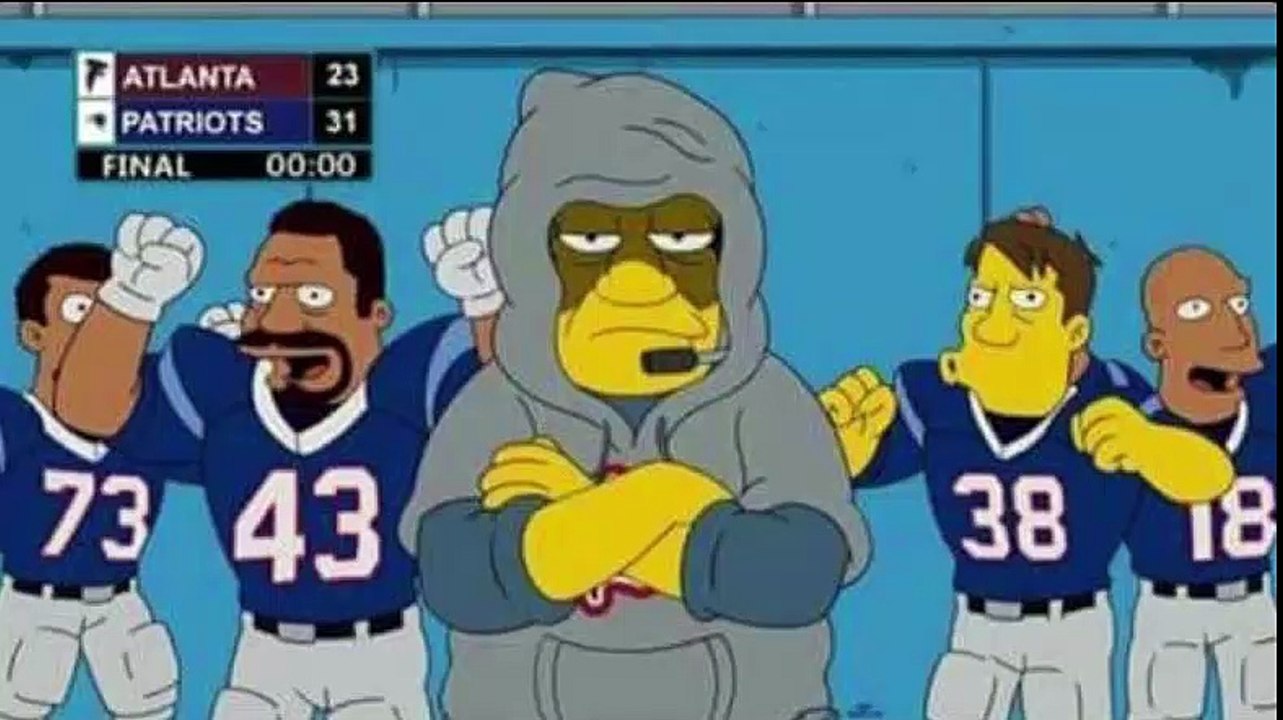 Los Simpson predicen victoria de Patriots sobre Atlanta y show de Lady Gaga