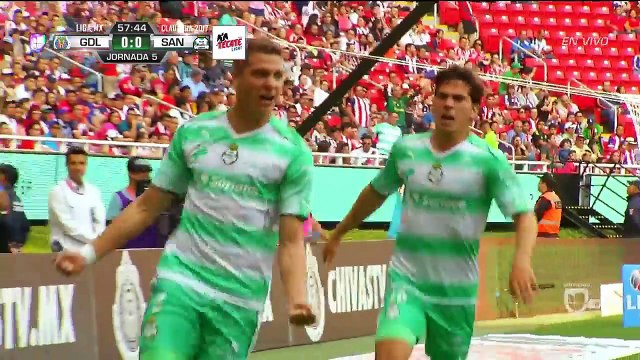 CHIVAS GUADALAJARA vs SANTOS LAGUNA 1 – 1, Jornada 5 clausura 2017 LIGA MX