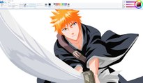 How I Draw using Mouse on  Paint  - Ichigo Kurosaki - Bleach